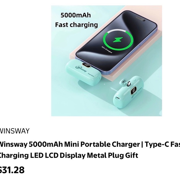 Winsway Mini Power Bank J2 in Blue - Picture 7 of 8